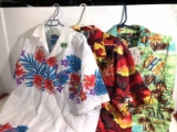 3 Polyester Hawaiian color shirts