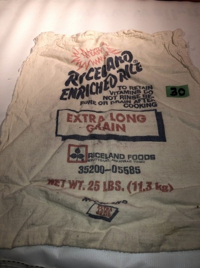 Vtg cloth rice Sack