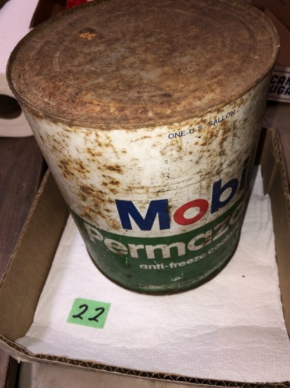 Old Mobil 1 gallon antifreeze can