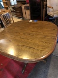 Heavy Dining table w/ 2 wide leaves