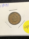 1891 Indian head penny