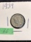 1939 Silver dime