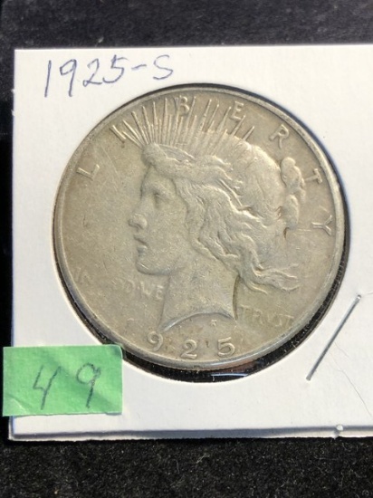 1925-S Silver peace dollar