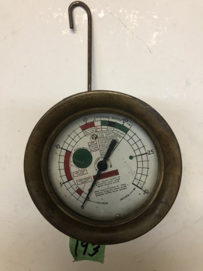 Antique motor gauge
