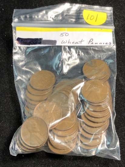 50 wheat Pennies