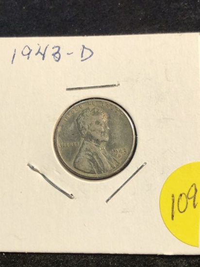 1943 -D Steel War penny