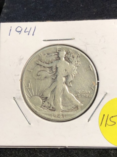 1941 Silver Walking Liberty half dollar