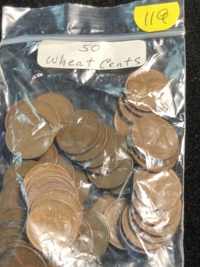 50 Wheat pennies