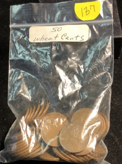 Bag of 50 Wheat pennies