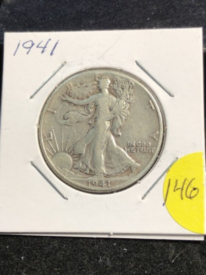 1941 Silver walking liberty Half Dollar