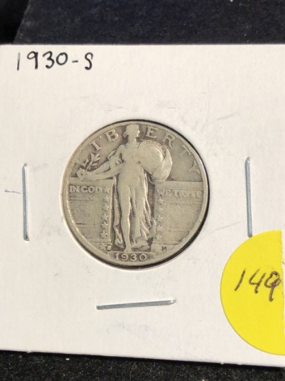 1930-S Silver standing liberty quarter