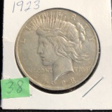 1923 Silver peace dollar