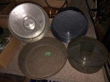 2 Angel food pans and strainer