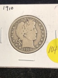 1910 Barber half dollar