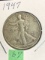 1947 Silver Walking Liberty half dollar