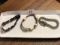 3 Bracelets w/ magnet clasp