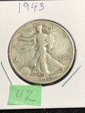 1943 Silver Walking Liberty half dollar