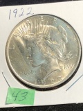 1922 Silver Peace dollar Brilliant Uncirculated