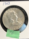 1963 Silver Franklin Half dollar