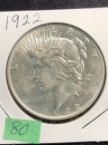 1922 Silver Peace dollar, Brilliant Uncirculated
