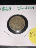 Rare 1863 Indian Head penny