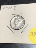1942-S Mercury Silver dime