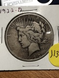 1922-D Silver peace dollar