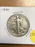 1941 Silver Walking Liberty  Half dollar