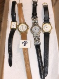 4 Leather band Wrist watches