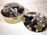 Collection of Buttons in Tin
