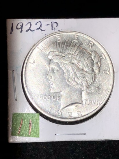 1922-D Silver Peace dollar