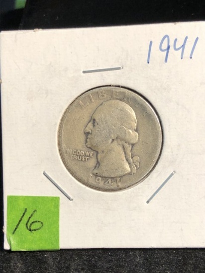 1941 Silver Washington Quarter