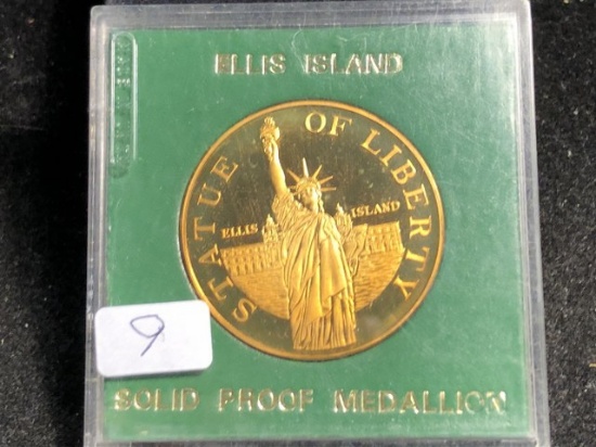 Ellis Island Solid proof medallion