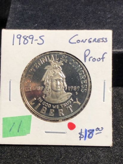 1989-S  Congress proof Liberty Half Dollar