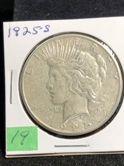 1925-S Silver peace dollar