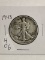 1943 Silver walking Liberty half dollar