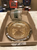 Antique ashtray & measuring cup