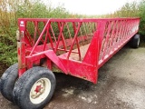 CATTLEMANS CHOICE 24' METAL TRICYCLE FEEDER WAGON