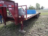 2000 FEATHERLITE STL 27’+5’ GOOSENECK FLATBED TRAILER