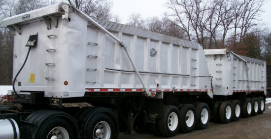 UNIT # 1314 & #1315 1998 MAC TRIPLE TEN ALUM. BOX STEEL FRAME GRAVEL TRAINS