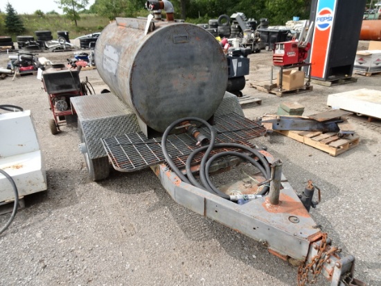 250 GALLON CART MOUNTED STEEL TANK