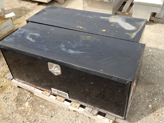 2 BLACK METAL TSC 48" SIDE MOUNT TOOL BOXES