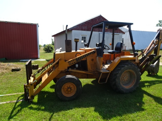 1978 CASE 480C 2WD INDUSTRIAL TRACTOR W/ 580C BACKHOE ATTACH.