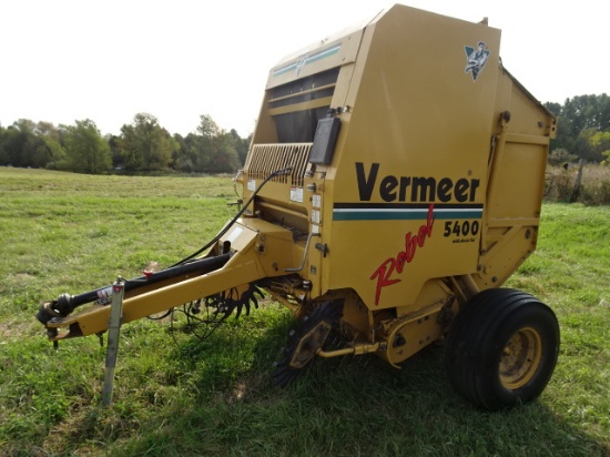 2001 VERMEER 5400 “REBEL” ROUND HAY BALER  ACCU-TIE   1 OWNER  SN#1VRV111D251004367