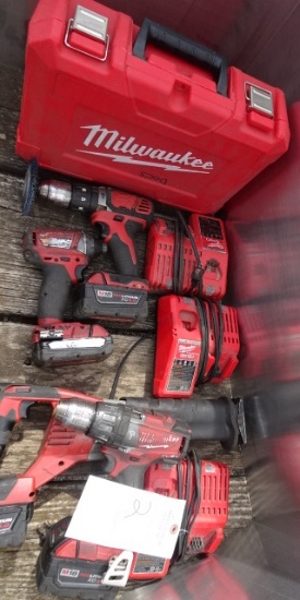 2. MILWAUKEE 18V CORDLESS TOOLS