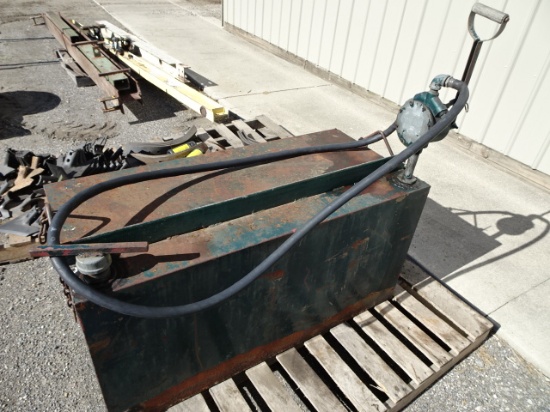 100 GAL. P.U FUEL TANK W/ HAND PUMP