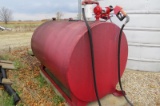 500G STEEL FUEL TANK ON SKIDS W/ TUTHILL 15GPM 12V PUMP