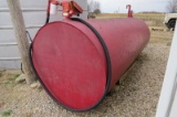 1000G STEEL FUEL TANK ON WOOD SKIDS  W/ GASBOY 12V PUMP