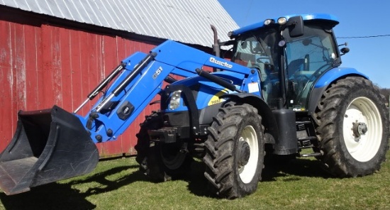 2011 NEW HOLLAND T6050 MFWD LOADER TRACTOR