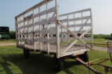 GEHL WAGON GEAR W/ 9’X16’ WOOD BALE KICKER RACK